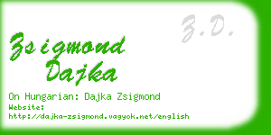 zsigmond dajka business card